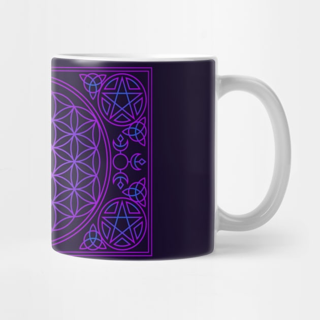 Flower of life Pink Purple and Blue by RavenWake